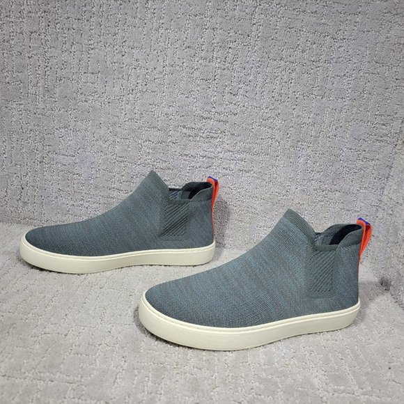 Rothy's The Chelsea Green Fog Melange Knit Pull On Ankle Boots US Size 7.5, 8, 9 - Picture 7 of 10